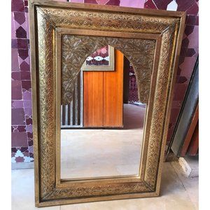 Elegant Moorish Andalusian-Inspired Brass Mirror